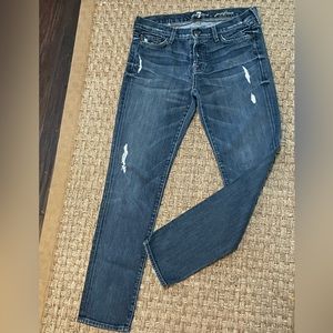 7 for all man kind Josephine distressed jean. Sz 26